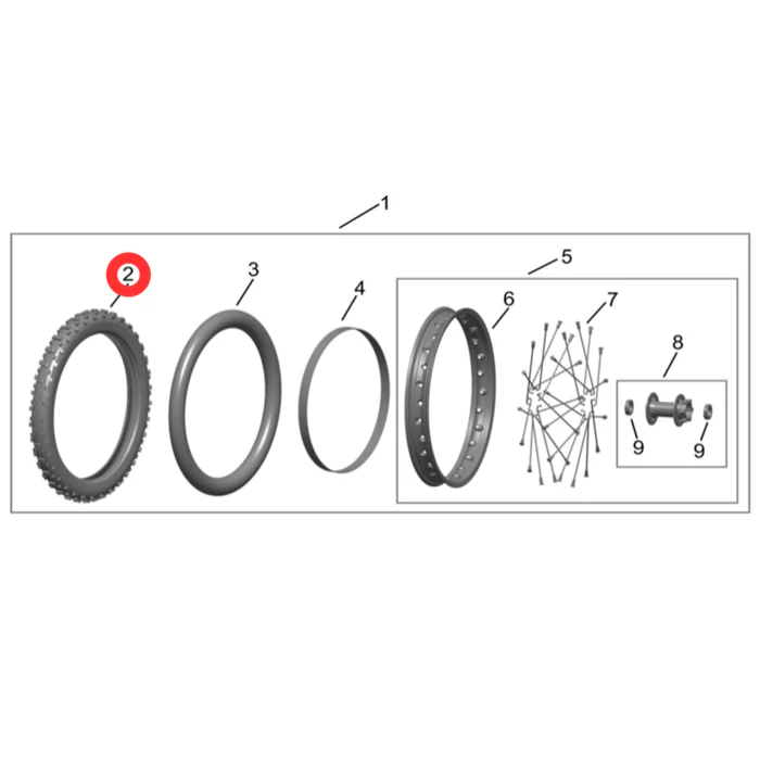 Hyper Bee Front Tire 60/100-12 (12") - Image 3