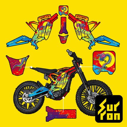 Light Bee Decals/Sticker kit - Dragon Sun - Blue - Image 2