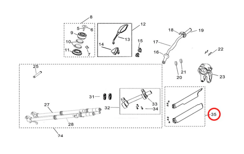 Light Bee DNM Fork Mud Guard (Left) - Image 3